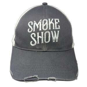 Idyllwind Trucker Hat Gray White OSFM Smoke Show Mesh Snapback Western Graphic